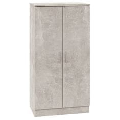 Greatstore Botník betonově šedý 55 x 35 x 108 cm kompozitní dřevo