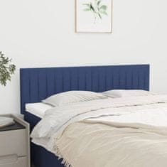 Vidaxl Čela postele 2 ks modrá 72 x 5 x 78/88 cm textil