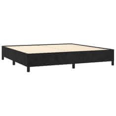 Vidaxl Box spring postel s matrací černá 200x200 cm samet