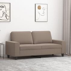 Greatstore 2místná pohovka taupe 140 cm tkanina z mikrovlákna