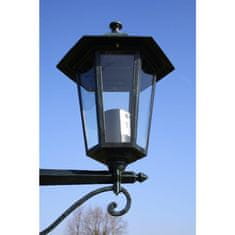 Greatstore Zahradní lampa vysoká 2 ramena 215 cm tmavě zelená/černá hliník