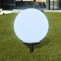 Greatstore Zahradní solární LED zapichovací kulaté svítidlo - 40 cm - 1 ks