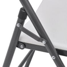 Greatstore Skládací zahradní židle 4 ks ocel a HDPE bílé