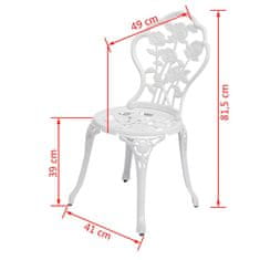 Petromila Bistro židle 2 ks litý hliník bílé