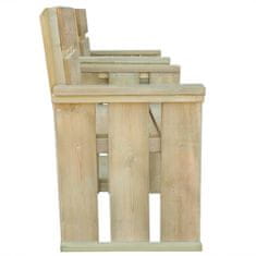 Petromila 2místná zahradní lavice 150 cm impregnované borové dřevo