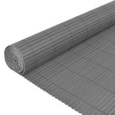 Vidaxl Oboustranný zahradní plot PVC 90 x 500 cm šedý