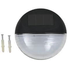 Vidaxl Zahradní nástěnné solární lampy 12 ks LED kulaté černé