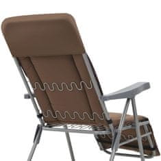 Greatstore Skládací zahradní židle s poduškami 2 ks hnědé