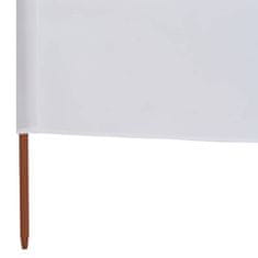Vidaxl 3dílná zástěna proti větru bílá 400 x 120 cm látková