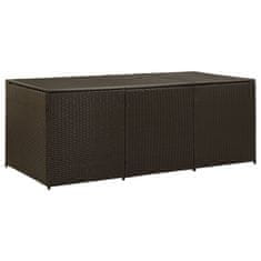 Greatstore Zahradní úložný box polyratan 180 x 90 x 75 cm hnědý