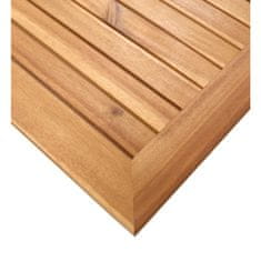 Greatstore Zahradní jídelní stůl 140x80x75 cm masivní teak a nerezová ocel