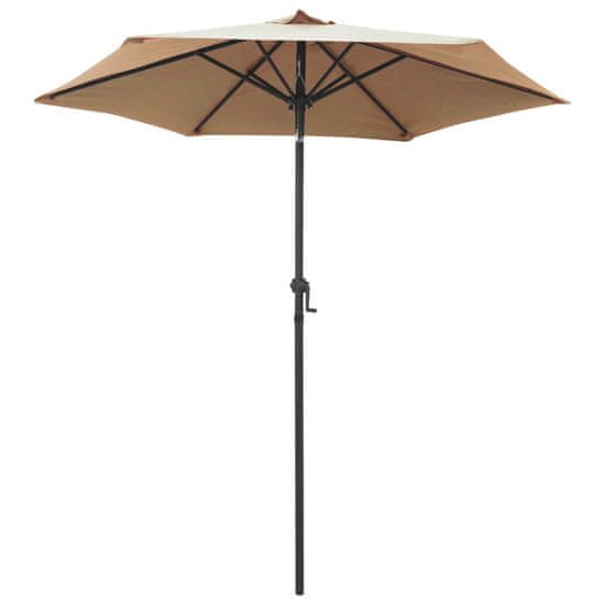 Greatstore Slunečník taupe 200 x 211 cm hliník