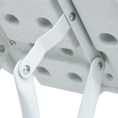 Greatstore Skládací zahradní stoličky 4 ks bílé HDPE ratanový vzhled