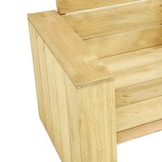 Vidaxl Zahradní židle 2 ks 89 x 76 x 76 cm impregnované borové dřevo