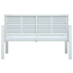 Greatstore Zahradní lavice 120 cm HDPE bílá dřevěný vzhled