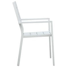 Petromila Zahradní židle 4 ks bílé HDPE dřevěný vzhled