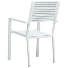 Petromila Zahradní židle 4 ks bílé HDPE dřevěný vzhled