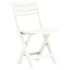 Vidaxl Skládací zahradní židle 2 ks plast bílé