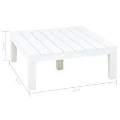 Petromila Zahradní stůl bílý 78 x 78 x 31 cm plast