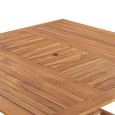 Greatstore Zahradní stůl 150 x 150 x 76 cm masivní teakové dřevo