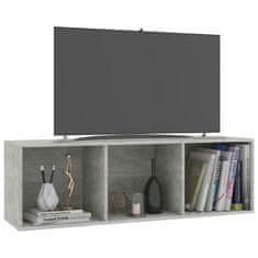 Vidaxl Knihovna / TV skříňka betonově šedá 36x30x114 cm dřevotříska