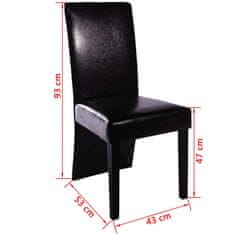 Vidaxl Jídelní židle 4 ks černé umělá kůže