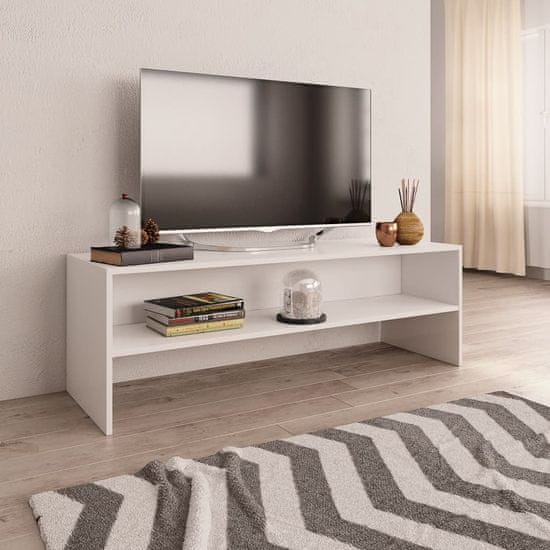 Vidaxl TV stolek bílý 120 x 40 x 40 cm dřevotříska