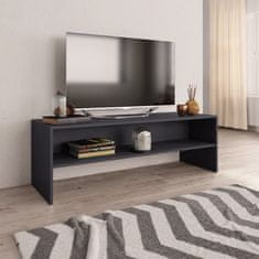 Greatstore TV stolek šedý 120 x 40 x 40 cm dřevotříska