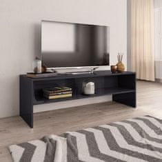 Greatstore TV stolek šedý s vysokým leskem 120 x 40 x 40 cm dřevotříska