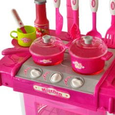 Greatstore Dětská kuchyňka se světelnými/zvukovými efekty růžová