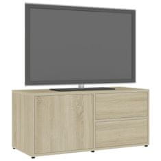 Greatstore TV stolek dub sonoma 80 x 34 x 36 cm dřevotříska