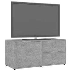 Greatstore TV stolek betonově šedý 80 x 34 x 36 cm dřevotříska