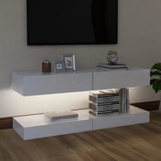 Vidaxl TV skříňky s LED osvětlením 2 ks bílé s vysokým leskem 60x35 cm