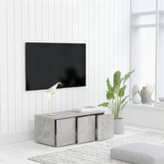 Greatstore TV stolek betonově šedý 80 x 34 x 30 cm dřevotříska