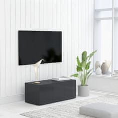 Greatstore TV stolek šedý 80 x 34 x 30 cm dřevotříska