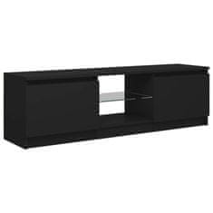 Greatstore TV skříňka s LED osvětlením černá 120 x 30 x 35,5 cm