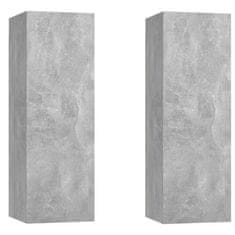 Greatstore TV stolky 2 ks betonově šedé 30,5 x 30 x 90 cm dřevotříska