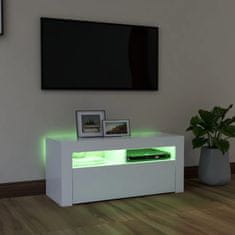 Vidaxl TV skříňka s LED osvětlením bílá 90 x 35 x 40 cm