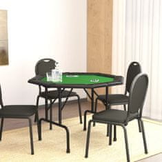 Vidaxl Skládací deska na poker pro 8 hráčů zelená 108 x 108 x 75 cm