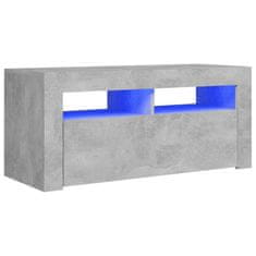 Greatstore TV skříňka s LED osvětlením betonově šedá 90 x 35 x 40 cm