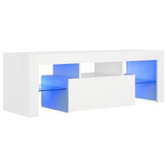 Greatstore TV skříňka s LED osvětlením bílá 120 x 35 x 40 cm