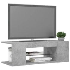 Greatstore TV skříňka s LED osvětlením betonově šedá 90 x 39 x 30 cm