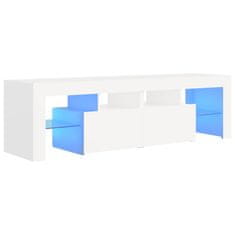 Greatstore TV skříňka s LED osvětlením bílá 140 x 35 x 40 cm