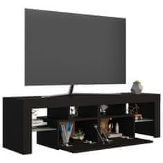 Greatstore TV skříňka s LED osvětlením černá 140 x 35 x 40 cm