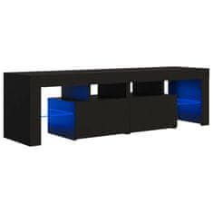 Greatstore TV skříňka s LED osvětlením černá 140 x 35 x 40 cm