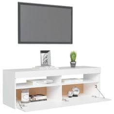 Greatstore TV skříňka s LED osvětlením bílá 120 x 35 x 40 cm