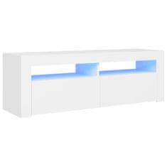 Greatstore TV skříňka s LED osvětlením bílá 120 x 35 x 40 cm