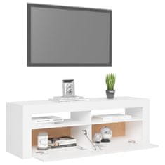 Greatstore TV skříňka s LED osvětlením bílá 120 x 35 x 40 cm