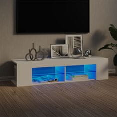 Greatstore TV skříňka s LED osvětlením bílá 135 x 39 x 30 cm