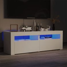 Greatstore TV skříňka s LED osvětlením bílá 120 x 35 x 40 cm